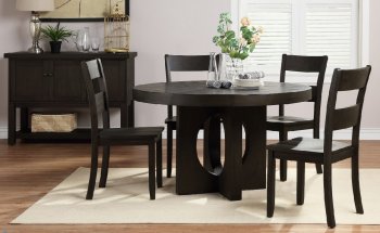 Haddie 5Pc Dinette Set 72215 in Distressed Walnut by Acme [AMDS-72215-Haddie]