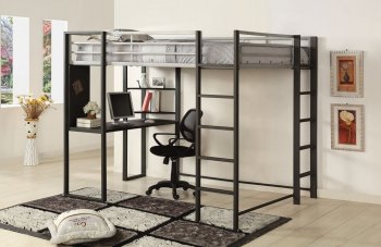 CM-BK1098 Sherman Full or Twin Loft Bed w/Workstation [FAKB-CM-BK1098 Sherman]