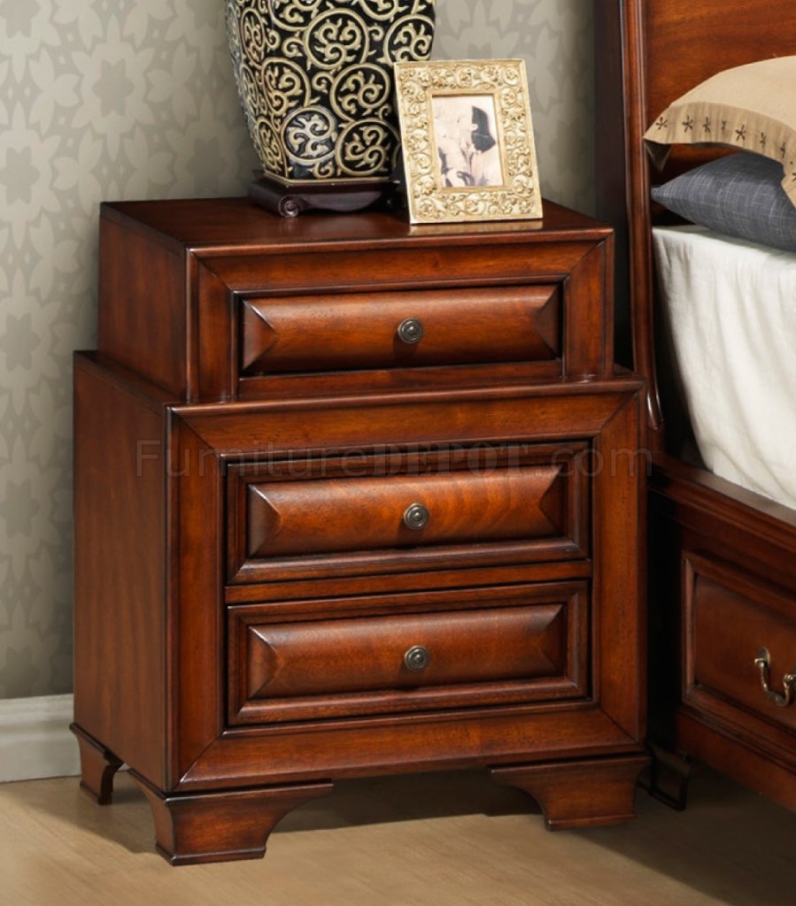 Solid Wood Cherry Bedroom Set G A With Storage