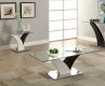 Sloane Coffee & 2 End Tables Set CM4244 in White/Dark Gray