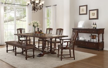 Tanner Dining Set 60830-60832 in Cherry Wood by Acme w/Options [AMDS-60830-60832-Tanner]