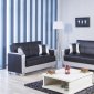 Maximum Value Sofa Bed in Black & Silver PU by Casamode w/Option