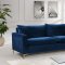 Naomi Sofa 633 in Navy Velvet Fabric by Meridian w/Options