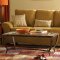 Camel or Cocoa Fabric Casual Livng Room Sofa w/Accent Pillows