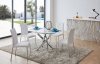 2303 Dining Table in White by ESF w/Optional 3450 Chairs