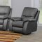 1415 Reclining Sofa in Dark Gray Half Leather by ESF w/Options