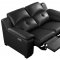 Thompson Power Motion Sofa in Black Leather by Beverly Hills