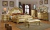 Lavish Bedroom in Gold Tone w/Optional Case Goods