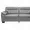 Denizen Sofa & Loveseat 9537GRY Gray Leather Match - Homelegance