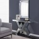 Chiara Console Table & Mirror Set CM531 in Mirror & Crystal