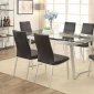 Miriam 7Pc Dining Set CM3383T in Silver & Black