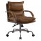 Haggar Office Chair 92539 in Coffee Top Grain Leather by Acme