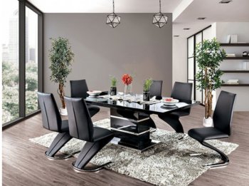 Midvale Dining Room 7Pc Set CM3650BK-T in Black [FADS-CM3650BK-T-Midvale]