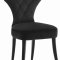 Leandra Dining Chair 742 Set of 2 Black Velvet Fabric - Meridian