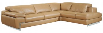 Mouton Full Leather Oregon II Modern Sectional Sofa [JMSS-Oregon 2 Mouton]