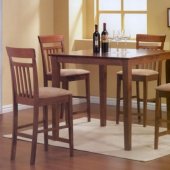 5 Pc Modern Counter Height Dinette in Walnut Finish