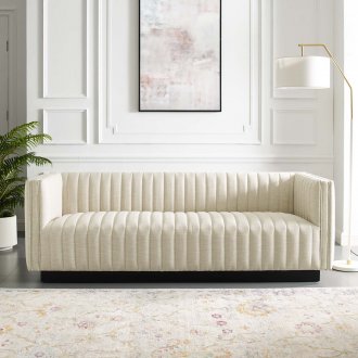 Conjure Sofa in Beige Fabric by Modway w/Options