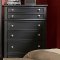 Black Finish Elegant Classic Bedroom w/Optional Items