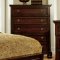 Northville Bedroom CM7683 in Dark Cherry w/Footboard Drawers