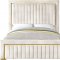 Dolce Bed in Cream Velvet Fabric by Meridian w/Options