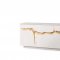 Stream Buffet in White w/Gold Accent by Modern Art