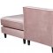 Taylor Sectional Sofa 643 in Pink Velvet Fabric by Meridian