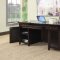 801097 Office Desk in Dark Brown by Coaster w/Power Outlet