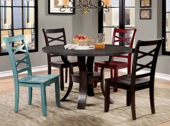 Giselle CM3518EX-RT 5Pc Dining Set in Espresso [FADS-CM3518EX-RT-Giselle]