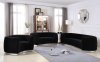 Julian Sofa 621 in Black Velvet Fabric by Meridian w/Options