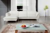 Orchard Sectional Sofa in White Leather by Beverly Hills