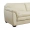 Midtown Sofa & Loveseat in White Leather Match w/Options