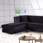 Jesse Sectional Sofa 668 in Black Velvet Fabric by Meridian