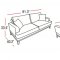 Versailles Remoni Antrasit Sofa Bed Set in Fabric by Bellona