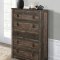 Harlow Bedroom Set 5Pc in Rustic Brown by Global w/Options