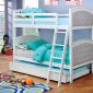 Freda Youth Bunk Bed CM-BK715WH in White w/Options