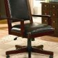 Vinyl Fabric Office Chair w/Wood Frame