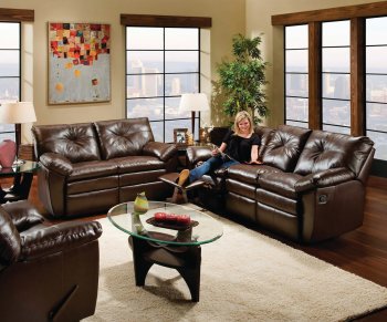 Black or Brown Bonded Leather Modern Dual Motion Living Room [JTS-50659]