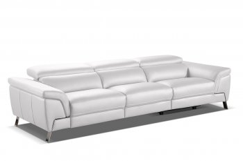 Azur Reclining Sofa in White Full Leather by VIG [VGS-Azur White]