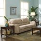 Sage Microfiber Modern Living Room w/Super-Soft Pub Back Pillows