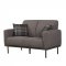 U819 Sofa & Loveseat Set in Dark Gray Fabric by Global w/Options