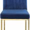 Giselle Dining Chair 778 Set of 2 Navy Velvet Fabric - Meridian