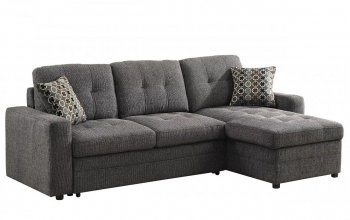 Gus Sectional Sofa 501677 by Coaster in Fabric w/Sleeper [CRSS-501677 Gus]