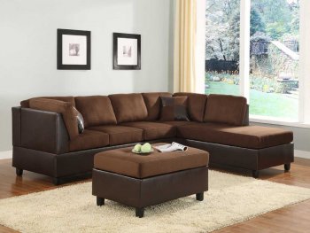 Comfort Living Sectional Sofa 9909CH in Chocolate by Homelegance [HESS-9909CH-Comfort Living]