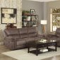 Hadden Recliner Sofa 9903DB-3 in Dark Brown by Homelegance