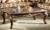 Natalie Coffee Table in Cherry w/Genuine Marble Top & Options