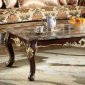 Natalie Coffee Table in Cherry w/Genuine Marble Top & Options