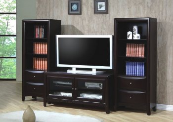 Cappuccino Finish Contemporary TV Stand W/Optional Media Towers [CRTV-412-700291]