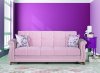 Zigana Sofa Bed in Pink Fabric by Casamode w/Options