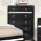 Ariston Bedroom CM7171BK w/Padded Headboard in Black w/Options