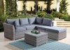 Laurance Outdoor Patio Sectional Sofa Set OT01092 Gray by Acme